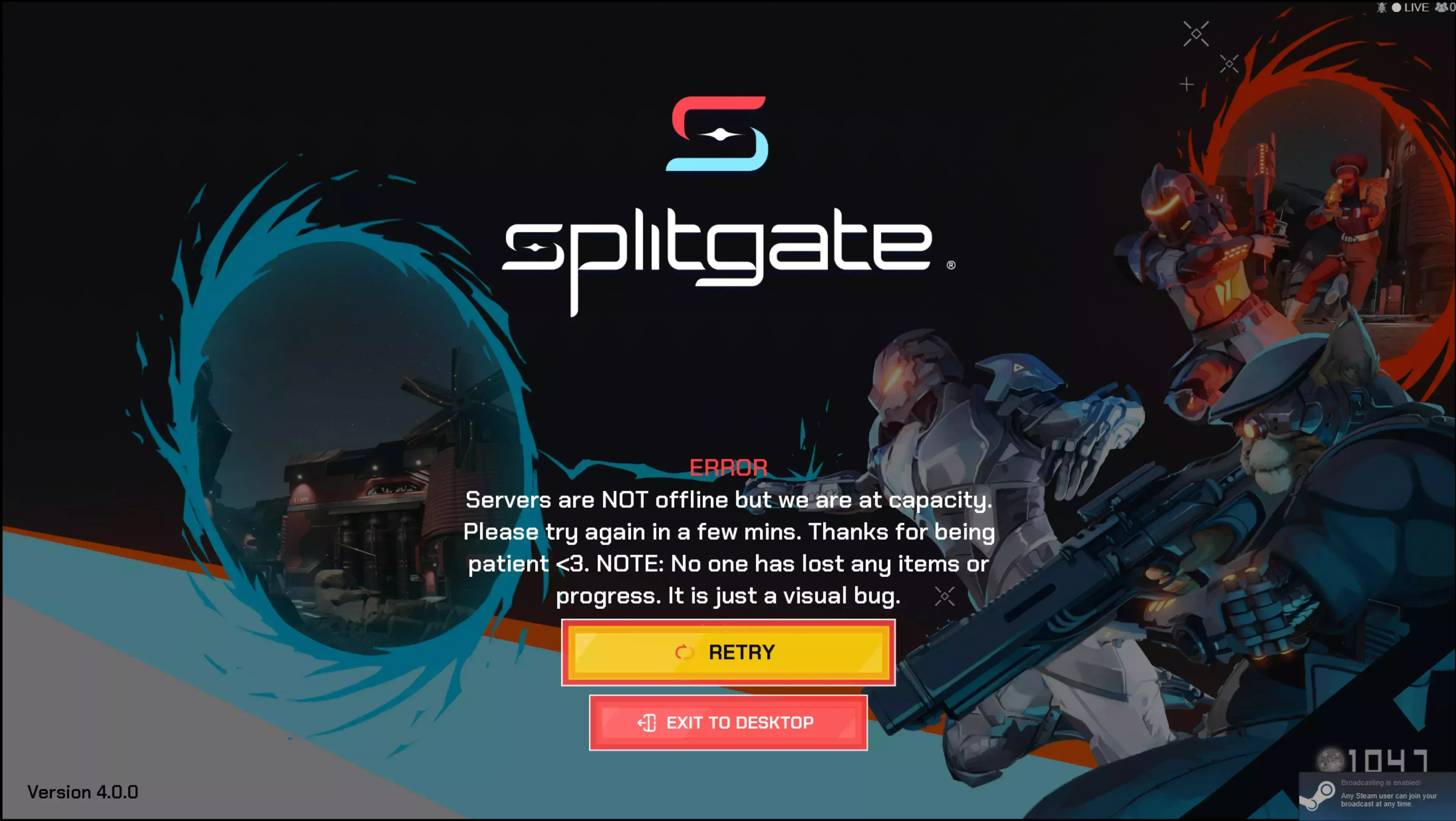 La beta de Splitgate es tan popular que los desarrolladores han tenido que desconectarla