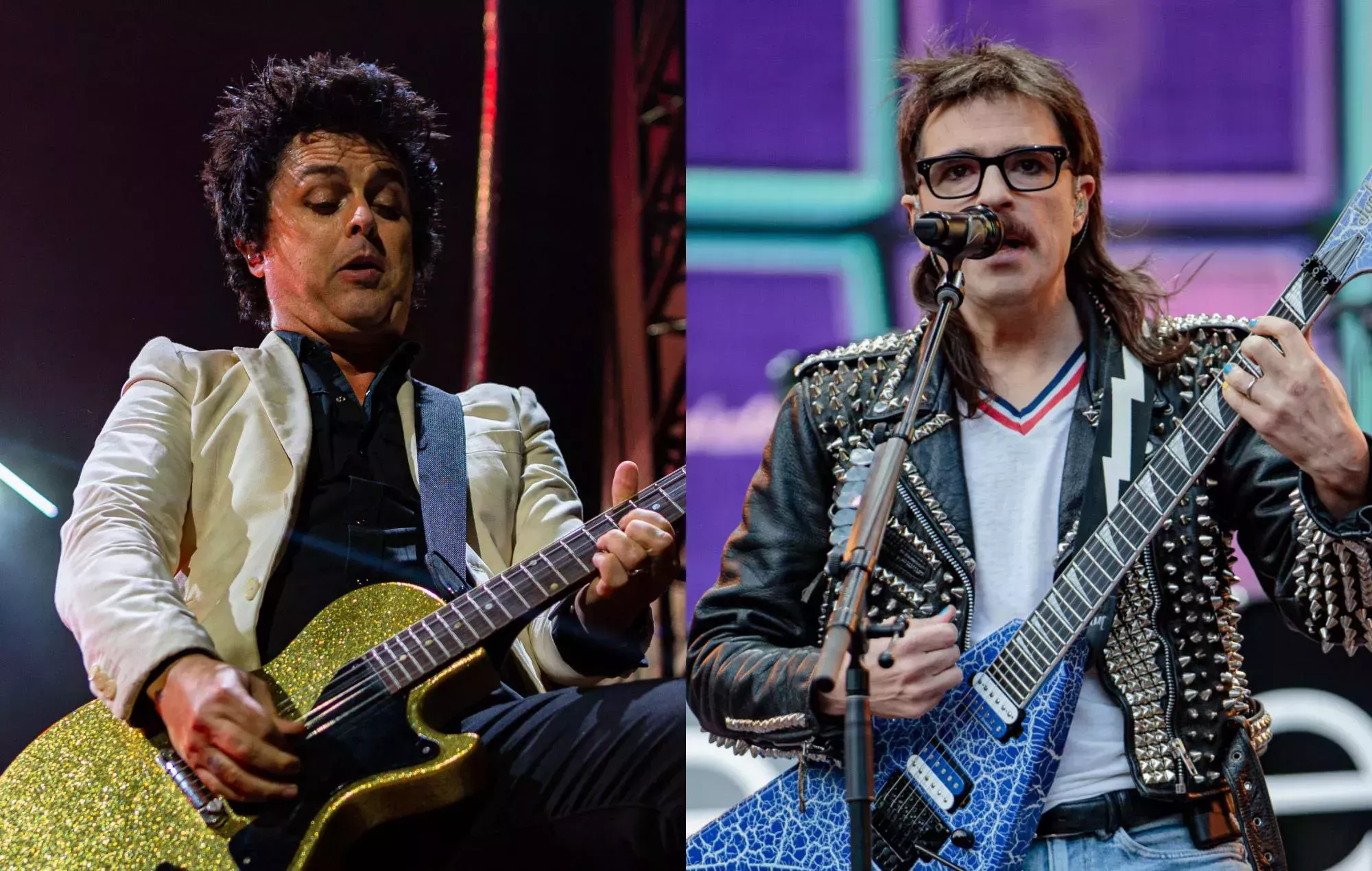 Mira cómo Green Day bromea con Weezer asaltando el escenario con extraños disfraces