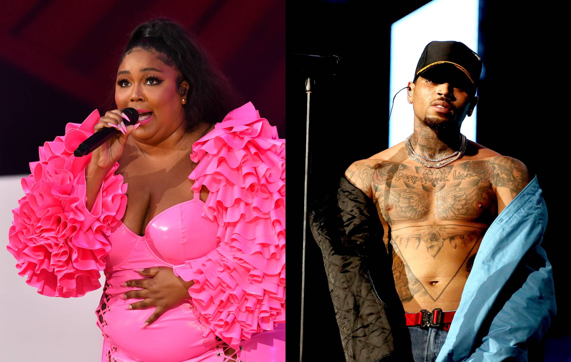 Lizzo criticada tras llamar a Chris Brown "mi persona favorita en el mundo"