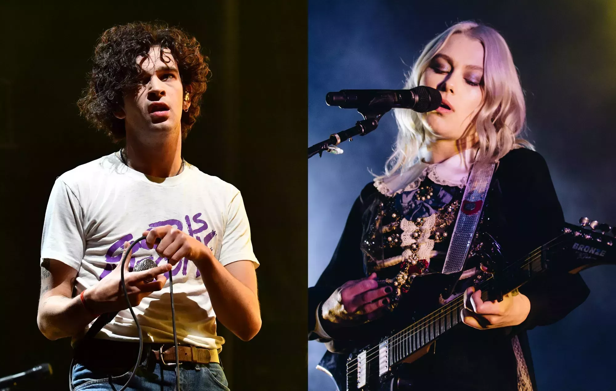 Vea a Matty Healy de The 1975 interpretando 'Jesus Christ 2005...' con Phoebe Bridgers