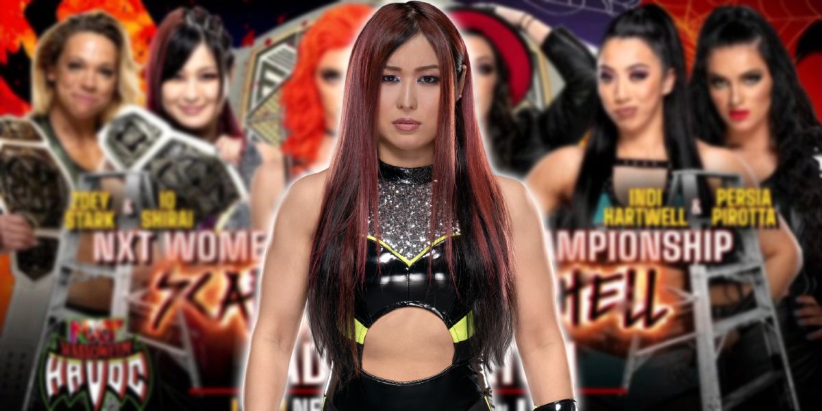 Las imágenes de Io Shirai en el Ladder Match de NXT son absolutamente atroces
