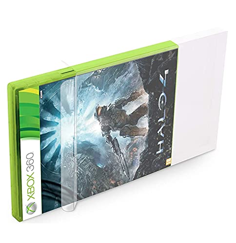 10 X Estuche Protector de Plastico para Caja de Juegos Compatible con Consolas Nintendo Gamecube, Wii, Wii-U, Sony Playstation 2, Microsoft Xbox, Xbox 360