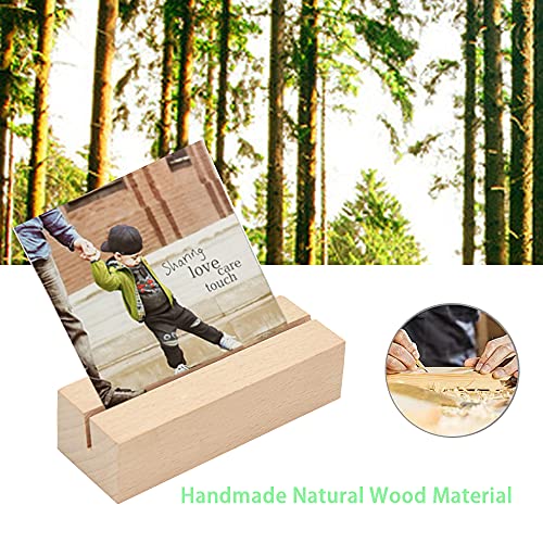 10pcs Soportes Tarjetas Madera Soporte Tarjetas Mesa Boda Rectangular Soporte Fotos Madera Soporte de la Foto del Portatarjetas Mesa para Portatarjetas de Boda Tarjetero Menú de Madera