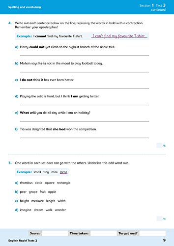 11+ English Rapid Tests Book 2: Year 3, Ages 7-8