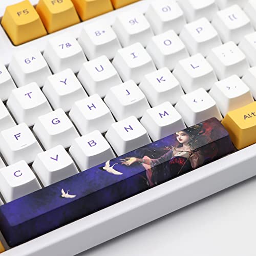 117Keys / Set OEM Profile Custom Game Wang Zhaojun Figure Keycaps PBT Dye Sublimación Key Cover para MX DZ60 GK61 SK61 Oem Profile Mx Style Keycap Set White Pbt