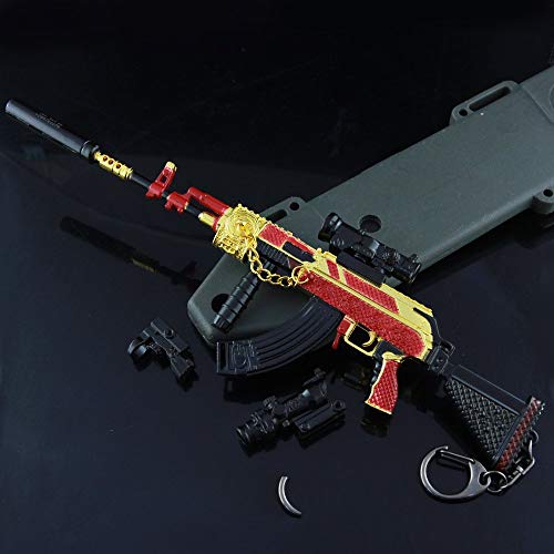 1/4 Beryl M762 Rifle automático 6 piezas de aleación de metal arma arma modelo figura artes juguete prop decoración llavero regalo para niños
