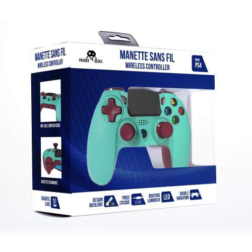 140064G - Manette Sans Fil Bluetooth Bicolore Style Blueberry Pour Ps4 Avec Prise Jack Pour Casque Et Boutons Lumineux (Playstation 4)Blueberry
