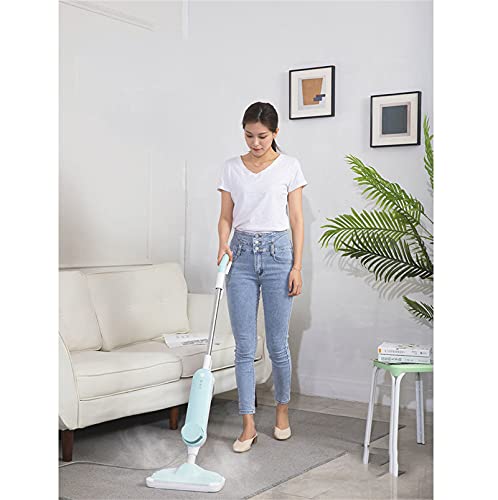 160 Degrees Celsius High Temperature Steam mop, Deep Cleaning, Killing 99.99% of Bacteria, 3 Levels arbitrarily Adjustable, Suitable for Carpet, Wood Floor, Ceramic Tile, Marble.-Sky Cyan