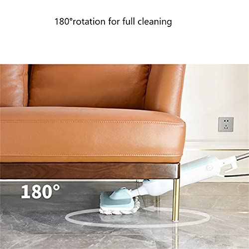 160 Degrees Celsius High Temperature Steam mop, Deep Cleaning, Killing 99.99% of Bacteria, 3 Levels arbitrarily Adjustable, Suitable for Carpet, Wood Floor, Ceramic Tile, Marble.-Sky Cyan