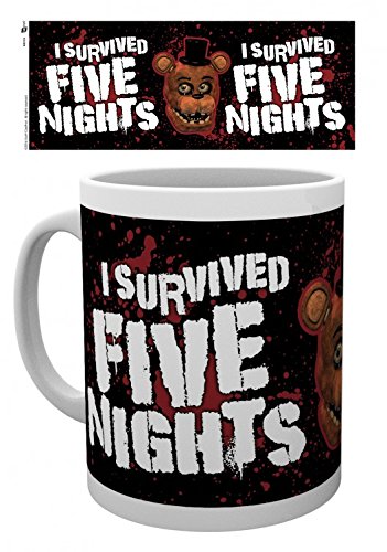 1art1 Five Nights at Freddy'S - I Survived Taza Foto (9 x 8cm)