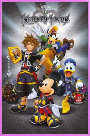 1art1 Kingdom Hearts Póster con Marco (Plástico) - Classic (91 x 61cm)