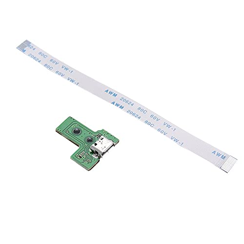 1pc JDS-030 Tarjeta de Puerto de Carga Micro USB para Mando PS4, Replacement Placa de Conectores de Carga Adaptador con Flex Cable para Controlador Playstation DualShock 4