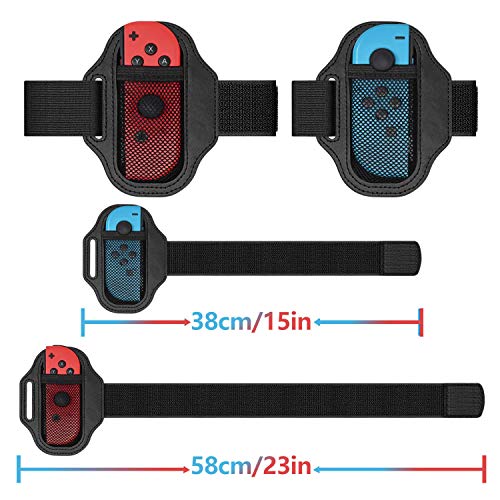 [2 Piezas] Correa de Pierna Compatible con Nintendo Switch Ring Fit Adventure Game, Ajustable Banda Elástica de Movimiento Deportivo para Joy-Con