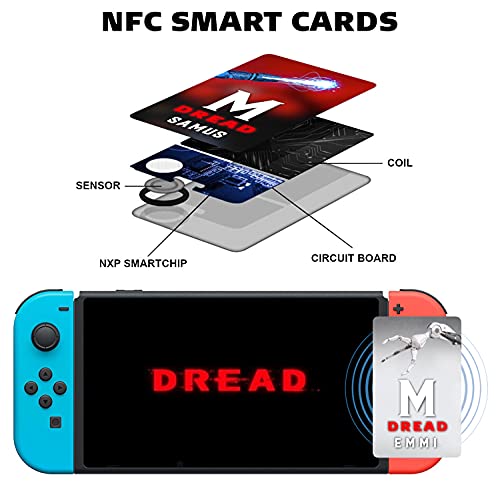 2 tarjetas NFC Amiibo para Metroid Dread Samus y EMMI en Nintendo Switch, funciones similares Amiibo