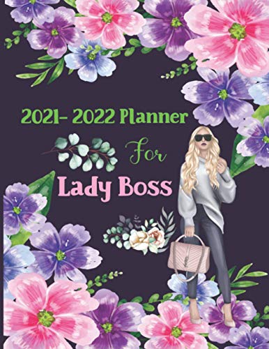2021-2022 Planner For Lady Boss: 2 Years Weekly Planner With Holidays ,Notes