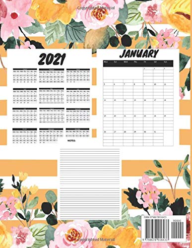 2021-2025, 5 years Monthly Planner: 5 Year Monthly Planner, 8.5 x 11