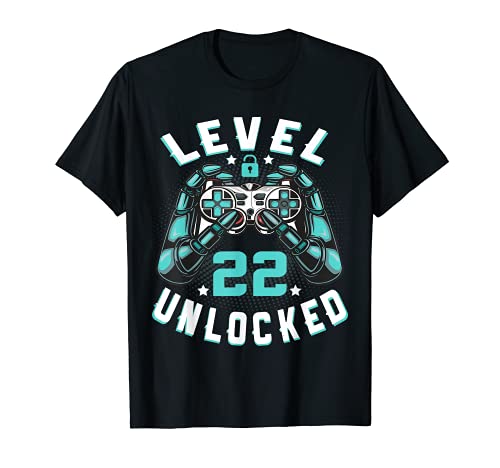 22 Años Cumpleaños Regalo videojuego shirt level 22 unlocked Camiseta