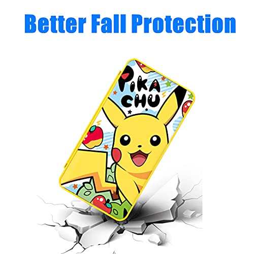 24 tarjetas de juego para Nintendo Switch o Micro SD tarjetas de memoria plegables, funda protectora rígida, resistente a los golpes, resistente al agua (Fruit Pikachu)