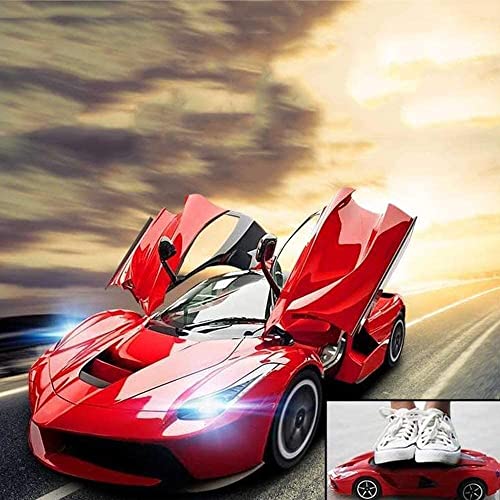 2.4G Simulation Large Remote Control Car Steering Wheel Kids Electric Radio Controlled on Road RC Car 1:10 Drift Gravity Induction One Key to Open The Door (Color : Red Size : 1 Battery) (Red 3 Bat