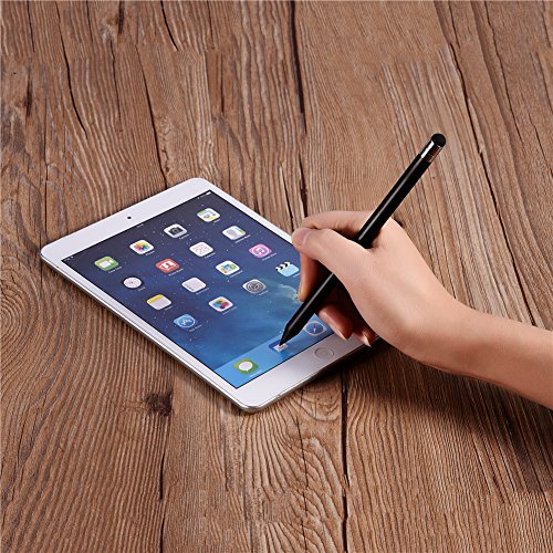 2in1 Stylus Pen, Touch Pen + Carbon Pencil, Reemplazo Smart Pen Pencil Compatible con la mayoría de Las tabletas de Pantalla capacitiva, teléfonos Inteligentes - 5 Colores Opcionales(Negro)