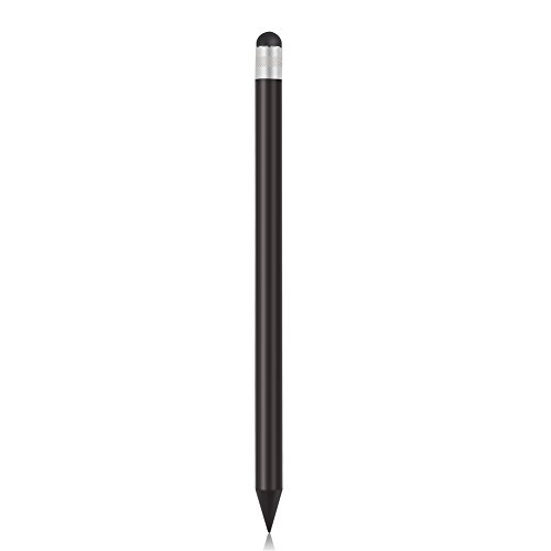 2in1 Stylus Pen, Touch Pen + Carbon Pencil, Reemplazo Smart Pen Pencil Compatible con la mayoría de Las tabletas de Pantalla capacitiva, teléfonos Inteligentes - 5 Colores Opcionales(Negro)