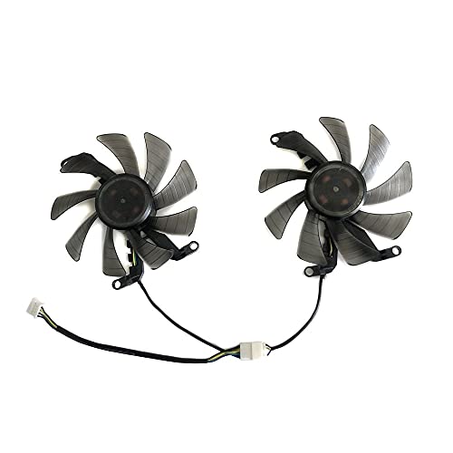 2pcs / Set TH9215S2H-PAA01 FY09015M12LPA Fanático de los gráficos VGA Refrigerante for KFA2 GTX 1660 GTX1660 TI RTX 2060 Super Video como reemplazo (Blade Color : Black Label Cooler)
