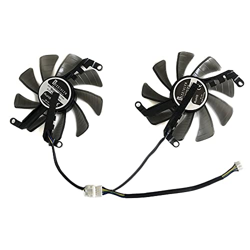 2pcs / Set TH9215S2H-PAA01 FY09015M12LPA Fanático de los gráficos VGA Refrigerante for KFA2 GTX 1660 GTX1660 TI RTX 2060 Super Video como reemplazo (Blade Color : Black Label Cooler)