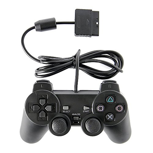 2x mando Dos mandos con cable compatible con Play Station 2 PS2/ PS One/PSII