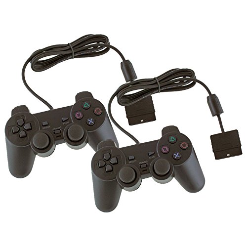 2x mando Dos mandos con cable compatible con Play Station 2 PS2/ PS One/PSII