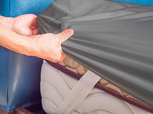 3 PC Set (1 Fitted Sheet and 2 Pillow Cover) 100% Long Staple Egyptian Cotton, 450 Thread Count, 38 CM Deep Pocket of Fitted Sheet, Bedding Set, Soft Sateen Bed Set -Dark Grey Solid UK King Size