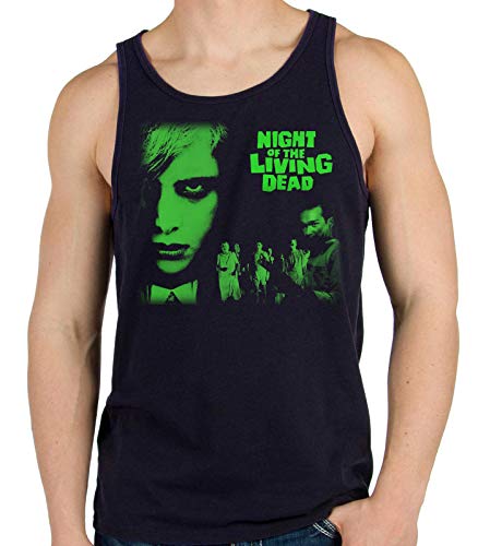 35mm - Camiseta Hombre Tirantes Night of The Living Dead - Zombies - Terror - 1968 - Negro - Talla s
