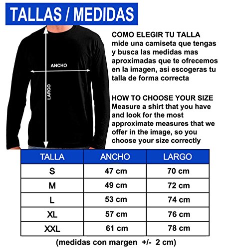 35mm - Camiseta Manga Larga Night of The Living Dead - Zombies - Terror - 1968 - Negro - Talla XXL