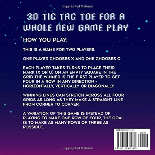 3d Tic Tac Toe Multi Level Tic Tac Toe Game: A Travel Tic Tac Toe Book for 2 Players