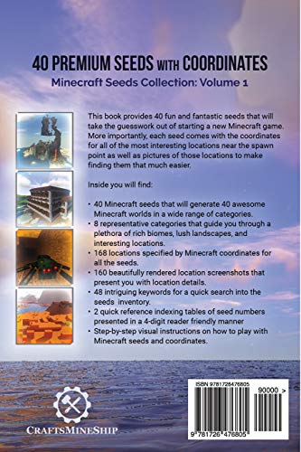 40 Premium Seeds with Coordinates: Minecraft Seeds Collection, Volume 1
