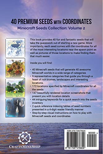 40 Premium Seeds with Coordinates: Minecraft Seeds Collection, Volume 2