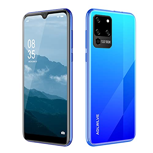 4G Moviles Libres Baratos 6,3 Pulgadas Android 9.0,32GB ROM +3 GB RAM Smartphone Libres Quad Core Teléfono Móvil 4600mAh Face ID, Moviles Baratos y Buenos GPS/WiFi/Hotspot (2*SIM+1*SD) (Azul)