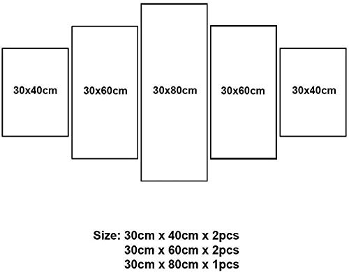 5 piezas cuadro en lienzo Cuadro compuesto por 5 lienzos impresos en HD, utilizados para decoración del hogar y carteles World of Warcraft 3 Juego World of Warcraft (150x80cm sin marco)