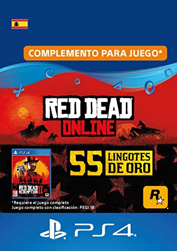 55 lingotes de oro en Red Dead Online - 55 lingotes de oro DLC | Código de descarga de PS4 - Cuenta ES