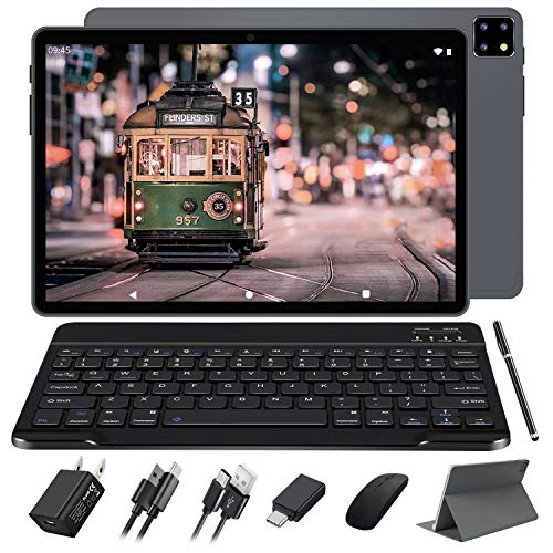 5G WiFi Tablet 10 Pulgadas Android 10.0 Tablets Octa-Core FACETEL Tableta con 4GB RAM 64 GB ROM (TF 128GB) | FHD 1920 * 1200 | 8000mAh | 5MP+8MP | WiFi | GPS | Bluetooth - Gris