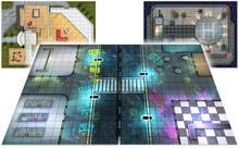 608382f - Libro del tablero de juego: El Libro Gigante de las Alfombras de Batalla CyberPunk (A3) / The Giant Book of CyberPunk Battle Mats (A3) (PlayStation 5)