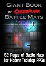 608382f - Libro del tablero de juego: El Libro Gigante de las Alfombras de Batalla CyberPunk (A3) / The Giant Book of CyberPunk Battle Mats (A3) (PlayStation 5)