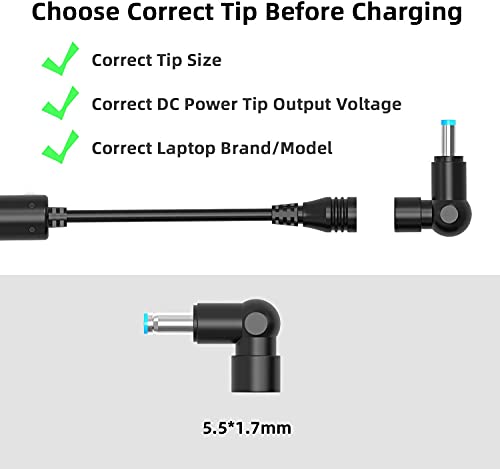 65W Adaptador Cargador Portátil para ACER Aspire 1 3 5 E1 E3 E5 E11 E14 E15 E17 ES1 F5 F15 V3 V5 V7 V15 A114 A311 A315 A317 A515 A517 R11 PA-1650-86 PA-1650-02, Fuente de Alimentación ACER 5,5 x 1,7mm