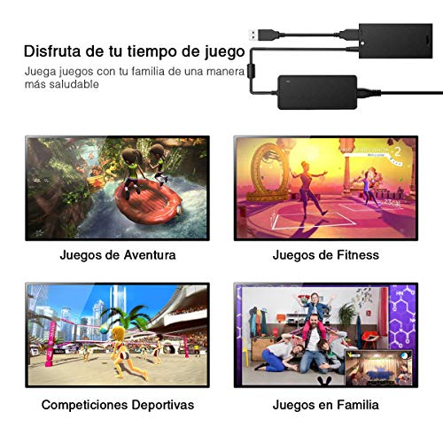 6amLifestyle Adaptador Kinect Xbox One S X, Kinect Adaptador para Xbox One S X y Windows PC, Microsoft Xbox Kinect Adapter(Enchufe de la UE)