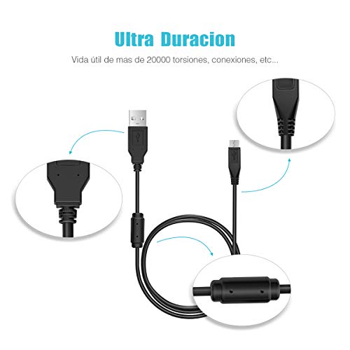 6amLifestyle Cable Micro USB para Carga Mando PS4 y Xbox One 3M - Carga Rápida 2.4A / Transferencia de Alta Velocidad 480Mbps, Cable Micro USB Compatible con Android Smartphone Kindle y Más