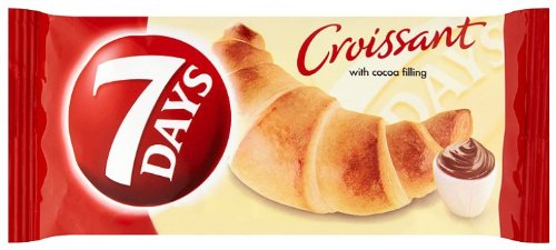 7 Day's Croissant con Cacao Relleno 60g (Paquete de 30)