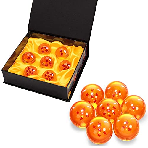 7 Piezas Bolas Dragon Ball, Bolas de Dragón 1 a 7 Estrellas con Caja de Regalo, Regalo de Año Nuevo para Coleccionar o Regalar para Niños,Coleccionables para Dragonball Z Regalo - Diámetro 4,3CM