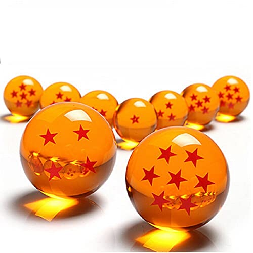 7 Piezas Bolas Dragon Ball, Bolas de Dragón 1 a 7 Estrellas con Caja de Regalo, Regalo de Año Nuevo para Coleccionar o Regalar para Niños,Coleccionables para Dragonball Z Regalo - Diámetro 4,3CM