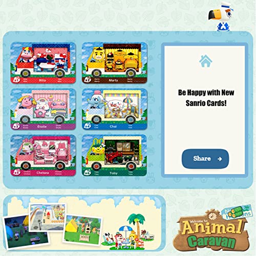 86 mini tarjetas NFC para Animal Crossing New Horizons Series 1-4 para Switch / Switch Lite / Wii U (C + S6 Edition #1-72 + RV#1-8 + S#1-6)