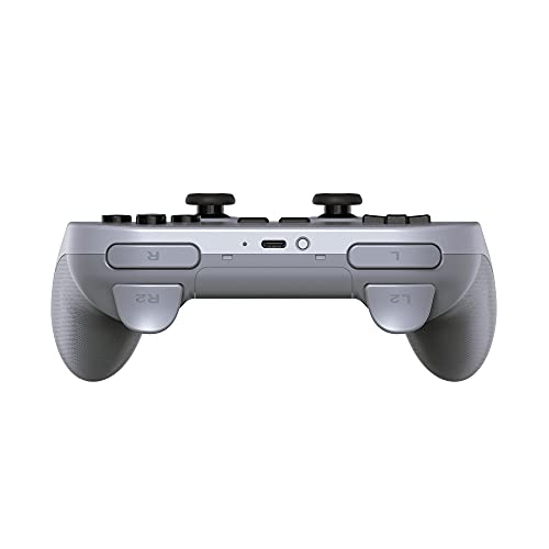 8Bitdo Pro 2 Bluetooth Controller for Switch, PC, macOS, Android, Steam & Raspberry Pi (Gray Edition) [Importación alemana]