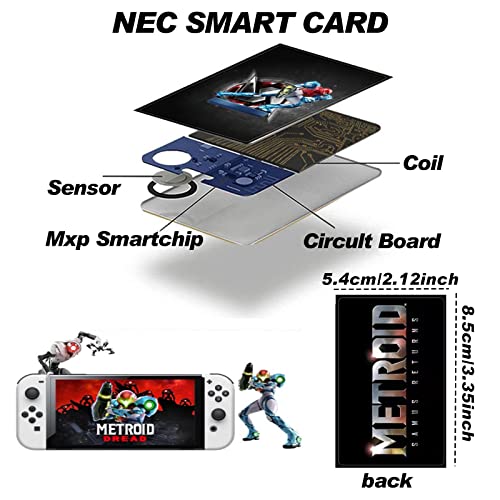 8PCS Metroid Dread Tarjeta, Metroid Dread Amllbo Card Bank Size, Incluye Samus & E.M.M.I., Metroid Dread Tarjeta Amllbo para Switch OLED / Switch / Switch Lite / Wii U / New 3DS